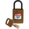 SafeKey Padlocks - Compact, Brown, KD - Keyed Differently, Plastic, 25.40 mm, 1 Piece / Box